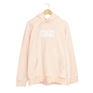 Kith Pink Box Logo Hooded Sweatshirt